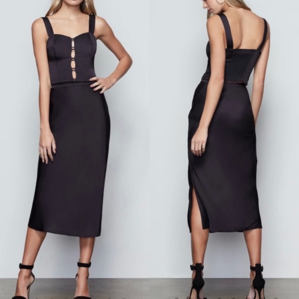 Good American Double Bar Bias Skirt